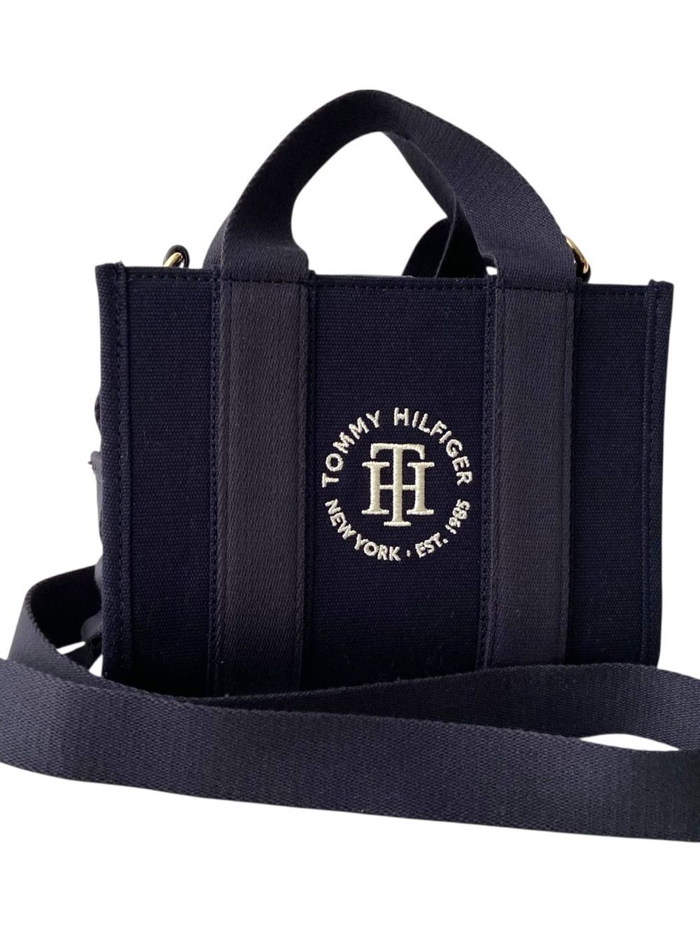 NWT Tommy Hilfiger Navy Blue Crossbody Mini Tote with Logo
